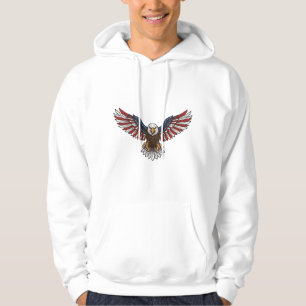 Patriotic Eagle Vintage Engraving Vector Design_1 Hoodie