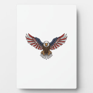 Patriotic Eagle Vintage Engraving Vector Design_1 Plaque