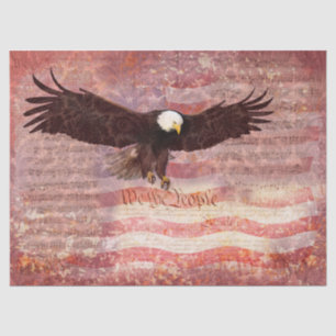 Patriotic Eagle We the People Decoupage Tissue Paper