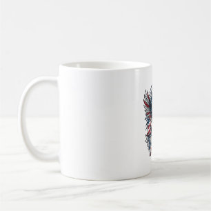 Patriotic Eagle Wolf Hybrid Animal Hybrid Patrioti Coffee Mug