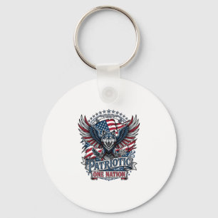 Patriotic Eagle Wolf Hybrid Animal Hybrid Patrioti Keychain