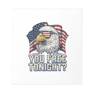 Patriotic Eagle You Free Tonight Vintage Shirt Des Notepad