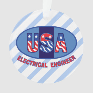 Patriotic Electrical Engineer Ornament