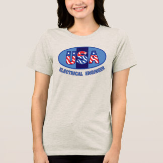 Patriotic Electrical Engineer T-Shirt Tri-Blend Shirt