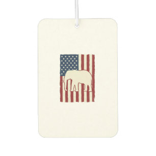 Patriotic Elephant Flag Vintage Vector Design_1 Air Freshener