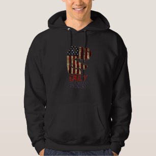 Patriotic Emily Dino Emilysaurus American Flag Hoodie