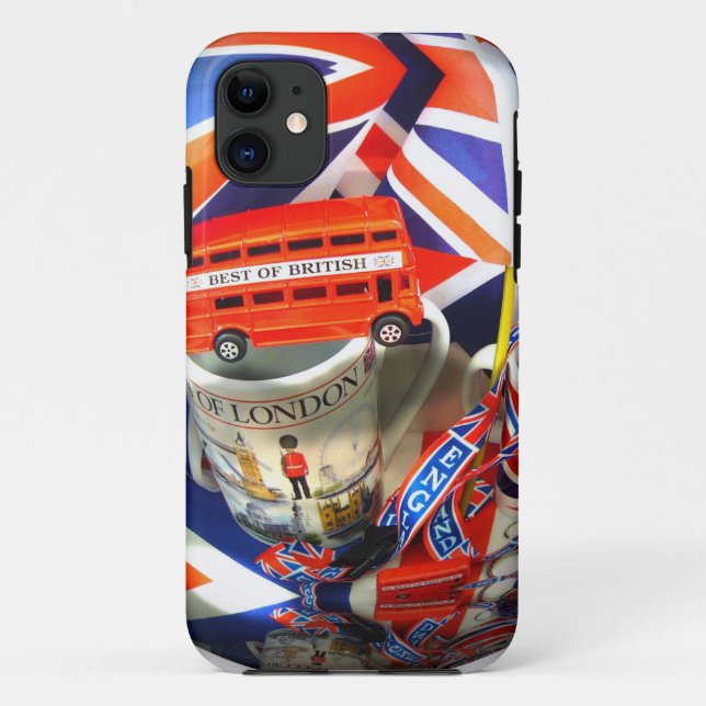 Patriotic England London collage art accessories Case-Mate iPhone Case (Back)