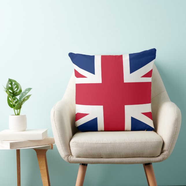 Patriotic English Flag Throw Pillow (Chair)
