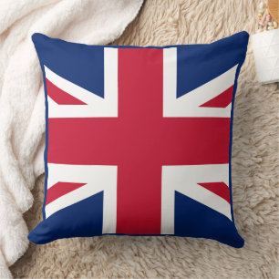 Patriotic English Flag Throw Pillow