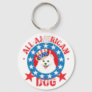 Patriotic Eskie Keychain