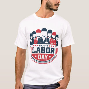 Patriotic Faceless Workers Labour Day T-Shirt 