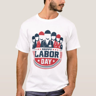 Patriotic Faceless Workers Labour Day T-Shirt 