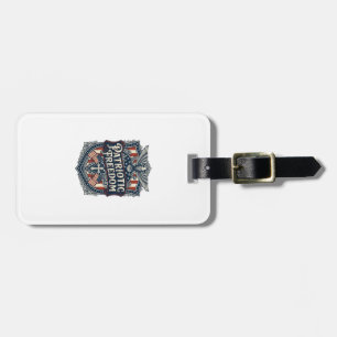 Patriotic Faith Family Freedom Vector Graphic Tee Luggage Tag
