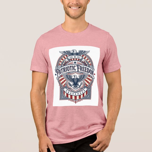 Patriotic Faith Over Fear USA Vector Graphic Tee (Front)