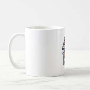 Patriotic Faith Over Fear USA Vector Graphic Tee Coffee Mug