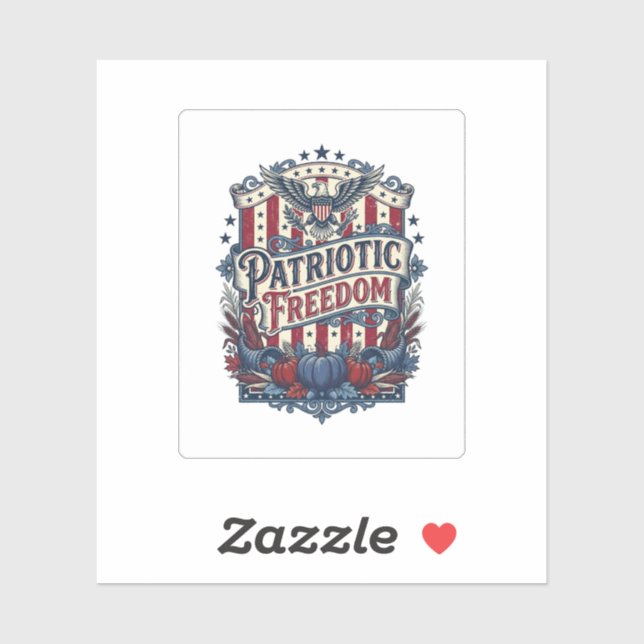 Patriotic Fall Harvest Vector Graphic Tee (Sheet)