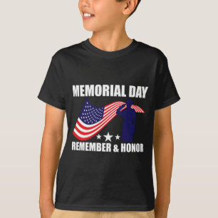 Patriotic family memorial day remember and honour T-Shirt