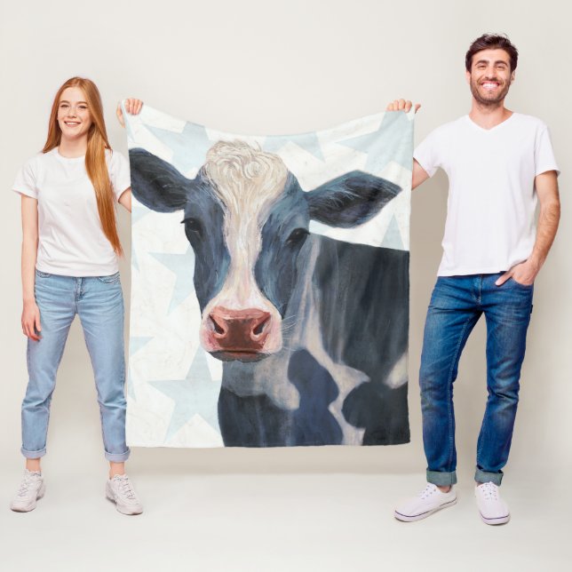 Patriotic Farm - Cow Fleece Blanket (In Situ)