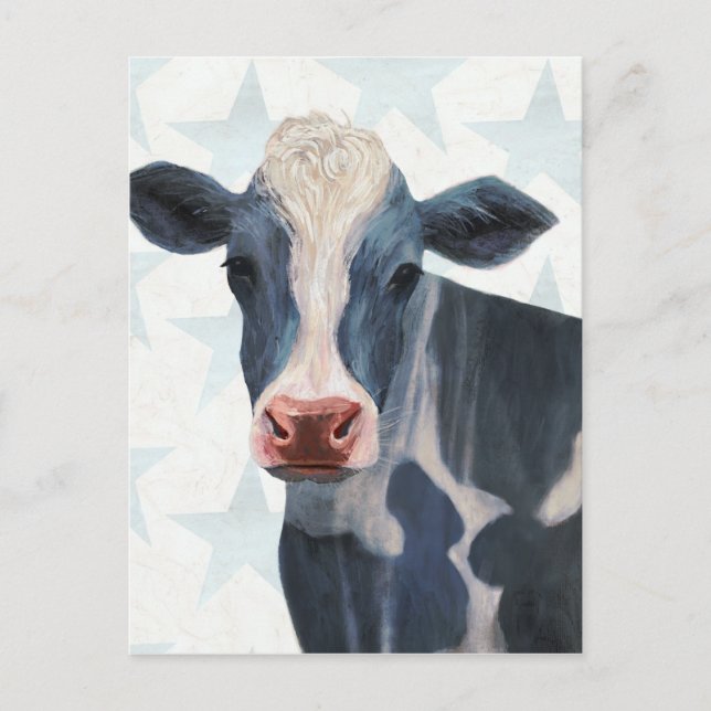 Patriotic Farm - Cow Postcard (Front)