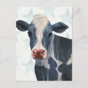 Patriotic Farm - Cow Postcard