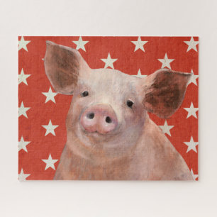 Patriotic Farm - Pig Jigsaw Puzzle