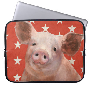 Patriotic Farm - Pig Laptop Sleeve