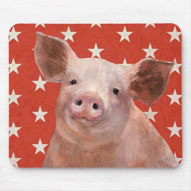 Patriotic Farm - Pig Mouse Pad (Front)