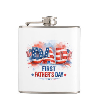 Patriotic Father's Day Hip Flask