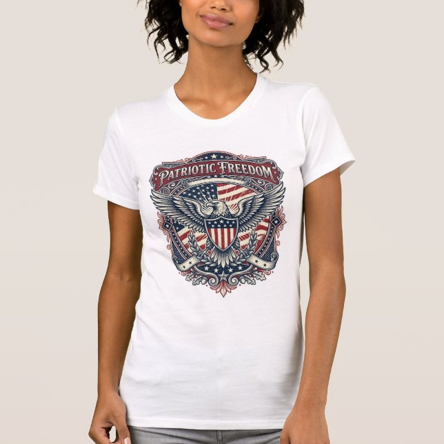 Patriotic Fathers Day Vector Graphic Tee (Front)