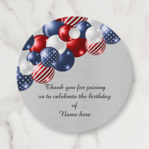 PATRIOTIC FAVOR TAG GREY LIGHT