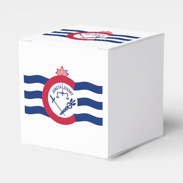 Patriotic favour box with Flag of Cincinnati (Front Side)