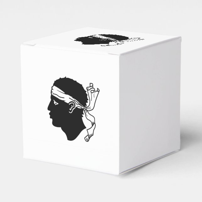 Patriotic favour box with Flag of Corsica (Front Side)