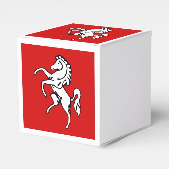 Patriotic favour box with Flag of Kent, England (Front Side)