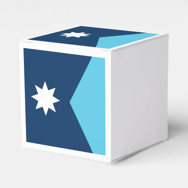 Patriotic favour box with Flag of Minnesota, USA (Front Side)