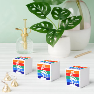 Patriotic favour box with Flag of St Petersburg