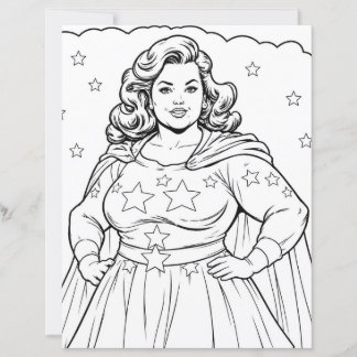 Patriotic Female Colouring Sheet