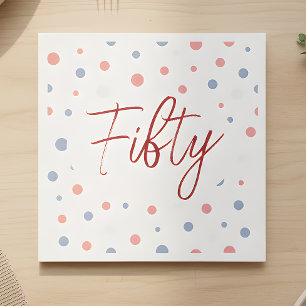 Patriotic Fifty Birthday Paper Napkin