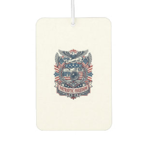 Patriotic Film Camera Lover Vector Graphic Tee Air Freshener