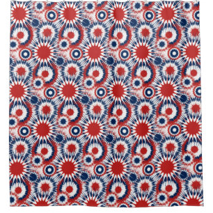 Patriotic Fireworks in Red white and Blue