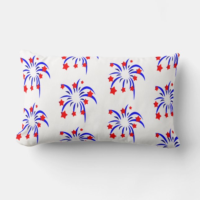 Patriotic Fireworks Pillow (Front)
