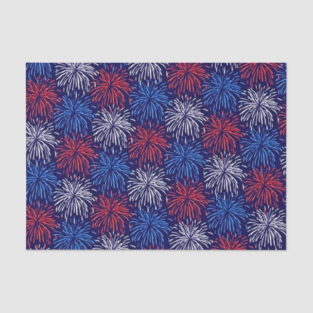 Patriotic Fireworks Tissue Paper (Front)