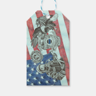 Patriotic First Responder Gift Tags