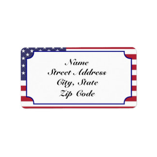 Patriotic Flag Address Labels Personalize