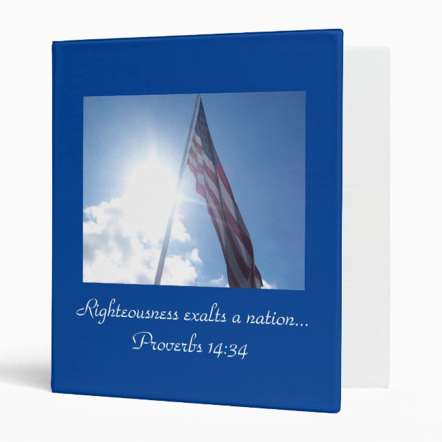 Patriotic Flag Avery Binder (Front/Inside)