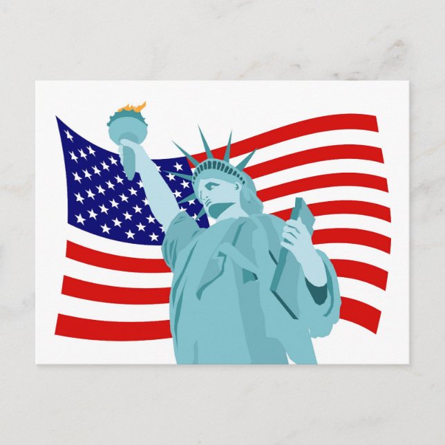 Patriotic Flag Design Postcard (Front)