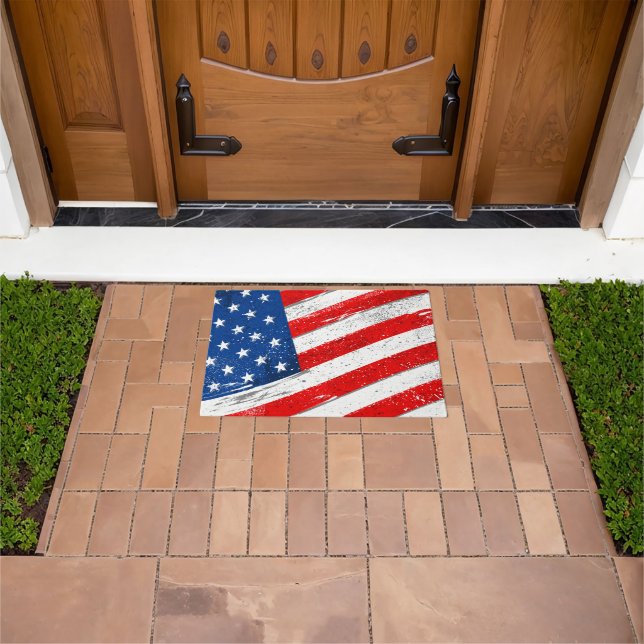 Patriotic Flag Doormat (Outdoor)