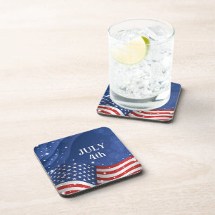 Patriotic Flag Drink Coaster