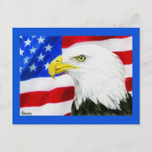 Patriotic Flag, Eagle Postcard - "American Pride"