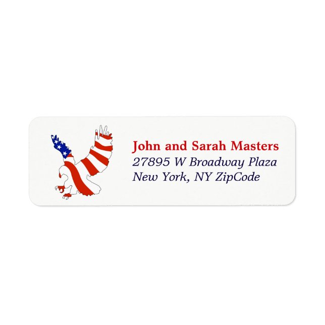 Patriotic Flag Eagle Return Address (Front)