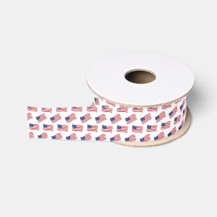 Patriotic Flag Grosgrain Ribbon